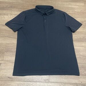 Lululemon Polo Shirt Short Sleeve Mens Navy Blue Golf Performance Athletic Top